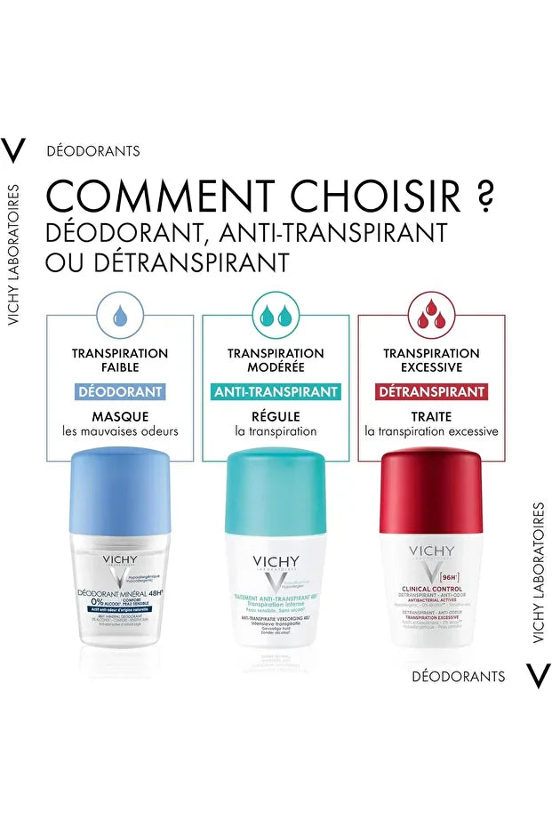 Vichy Vichy 72 Hours Excessive Transpiration Deodorant Roll-On (2 x 50ml) pieces