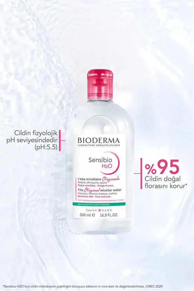 Bioderma Sensibio H2O Micellar Make-Up Cleansing Water for Sensitive and Normal Skin 500 ml