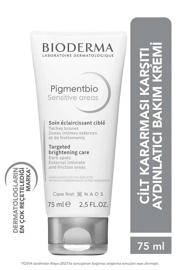 Bioderma Pigmentbio Sensitive Areas - 75 ml Brightening Cream, Genital and Joint Areas