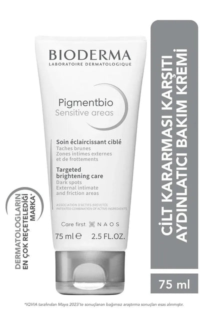 Bioderma Pigmentbio Sensitive Areas - 75 ml Brightening Cream, Genital and Joint Areas