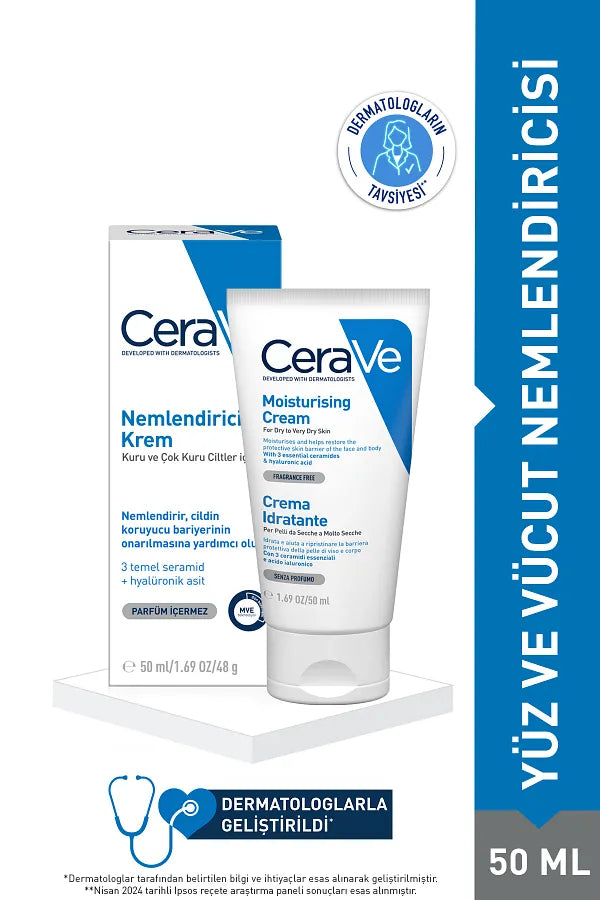CeraVe Moisturizing Cream 50 ml - for Dry and Very Dry Skin