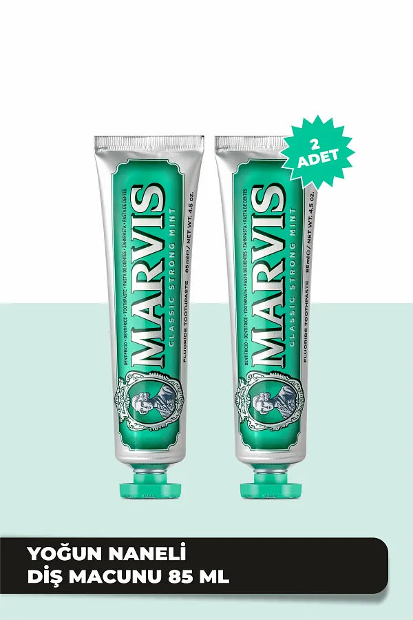 Marvis Advantageous Classic Strong Mint Toothpaste - 85 ml X 2 Pieces Intense Mint