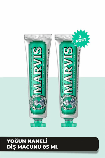 Marvis Advantageous Classic Strong Mint Toothpaste - 85 ml X 2 Pieces Intense Mint