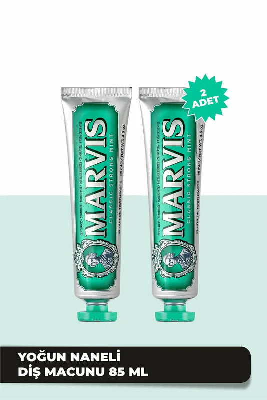 Marvis Advantageous Classic Strong Mint Toothpaste - 85 ml X 2 Pieces Intense Mint