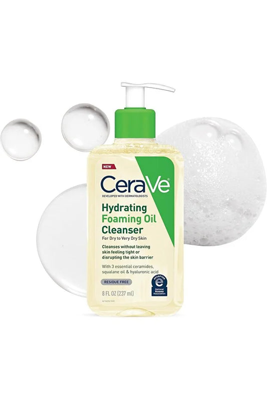 CeraVe Hydrating Foaming Cleanser With Squalane, Moisturizing For Dry To Very Dry Skin