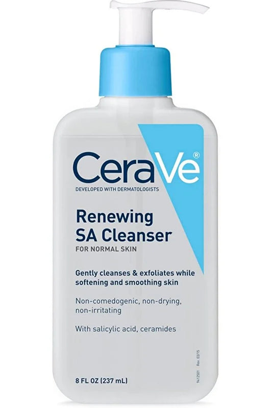 CeraVe SA Cleanser – Salicylic Acid Face Wash with Hyaluronic Acid, Niacinamide & Ceramides 8oz