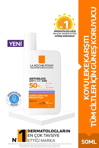 La Roche Posay Anthelıos Uvmune 400 Anti-dark Spots Fluid Spf50 Yüz Güneş Kremi 50 ml