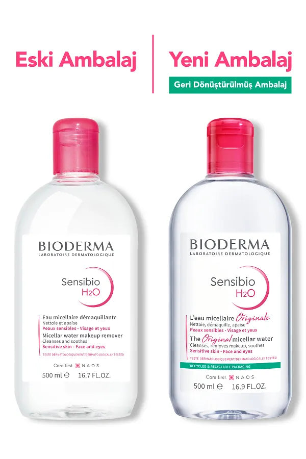 Bioderma Sensibio H2O Micellar Make-Up Cleansing Water for Sensitive and Normal Skin 500 ml