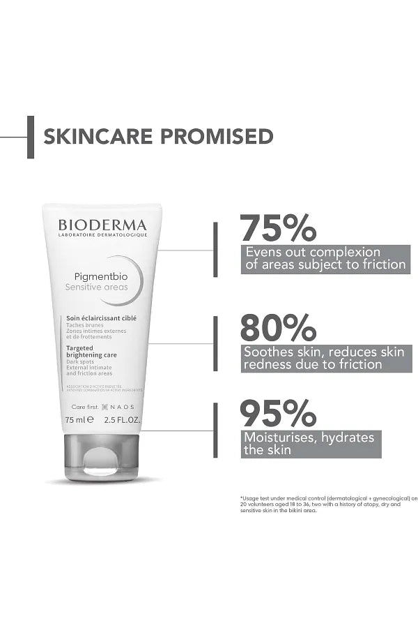 Bioderma Pigmentbio Sensitive Areas - 75 ml Brightening Cream, Genital and Joint Areas