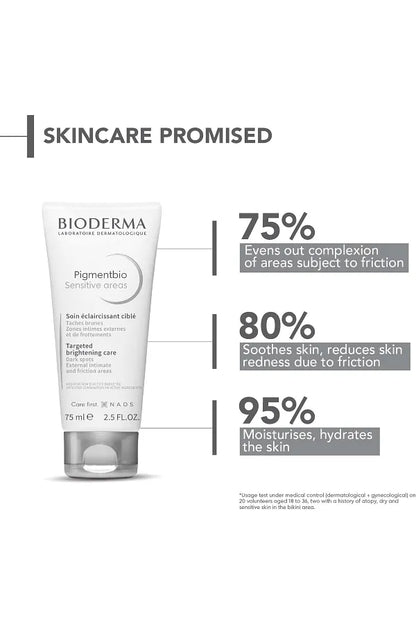 Bioderma Pigmentbio Sensitive Areas - 75 ml Brightening Cream, Genital and Joint Areas