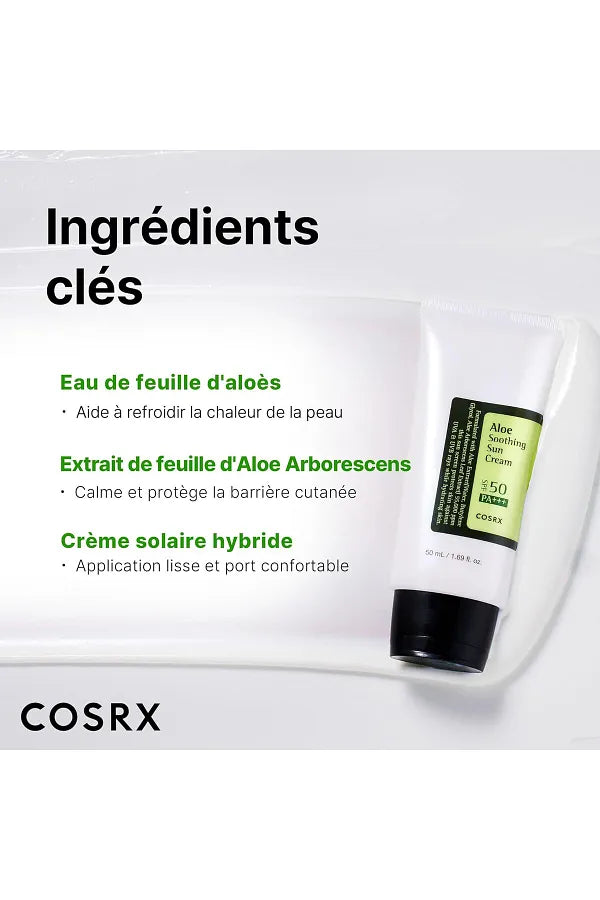Cosrx Aloe Soothing Sun Cream Spf50 Pa+++ - Soothing Spf50+ Sun Cream with Aloe Vera Extract