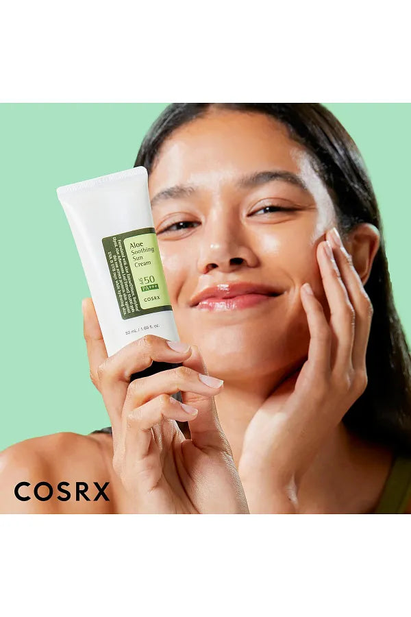 Cosrx Aloe Soothing Sun Cream Spf50 Pa+++ - Soothing Spf50+ Sun Cream with Aloe Vera Extract