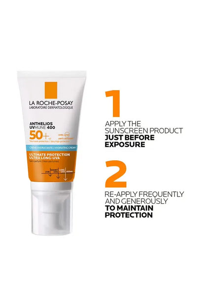 La Roche Posay Anthelios Uvmune Spf 50 High Protection Face Sunscreen for Sensitive Skin