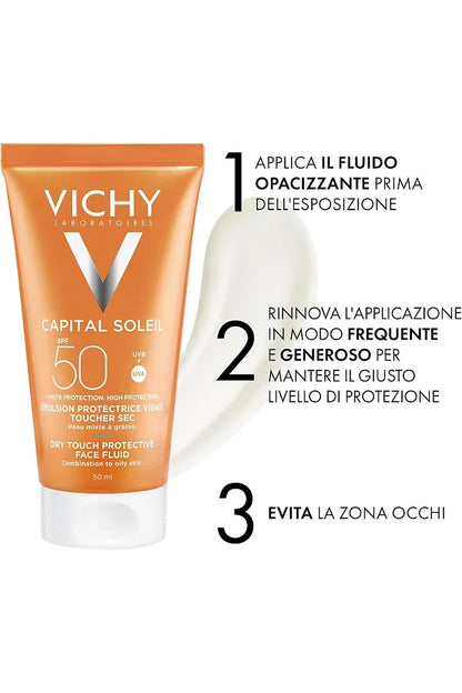 Vichy Vichy Capital Soleil Dry Touch SPF 50 - High Protection Sunscreen - 50 ml