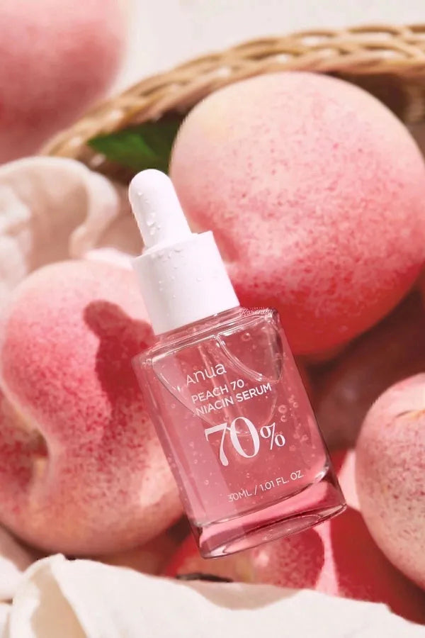 ANUA Peach 70% Niacinamide Serum - Wide Pore Brightening, Peach Extract, 30ml