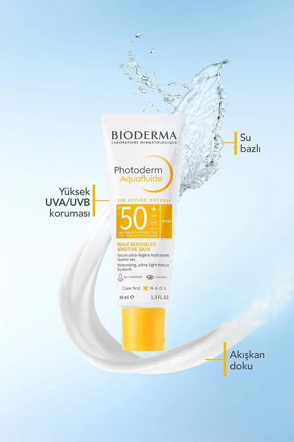 Bioderma Photoderm Aquafluid Spf50+ High Protection Facial Sunscreen for All Skin 40 ml
