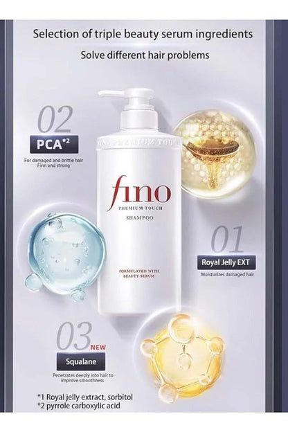 Fino Shiseido Fitit Fino Premium Touch Moist Shampoo & Conditioner Set, 550ml for Dry Hair