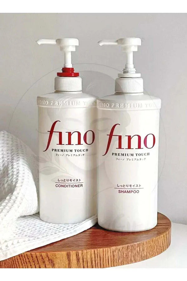 Fino Shiseido Fitit Fino Premium Touch Moist Shampoo & Conditioner Set, 550ml for Dry Hair