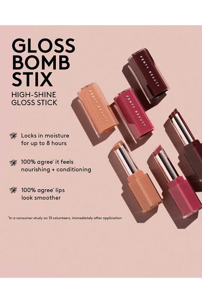 FENTY BEAUTY GLOSS BOMB STIX HIGH-SHINE GLOSS STICK- High'Biscus - pink rose