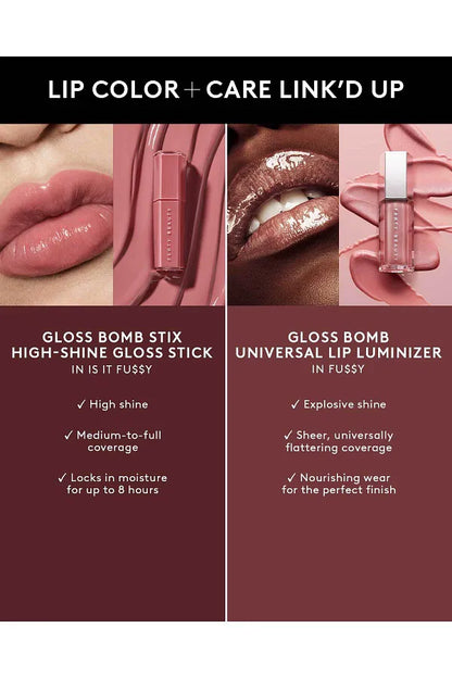 FENTY BEAUTY GLOSS BOMB STIX HIGH-SHINE GLOSS STICK- High'Biscus - pink rose
