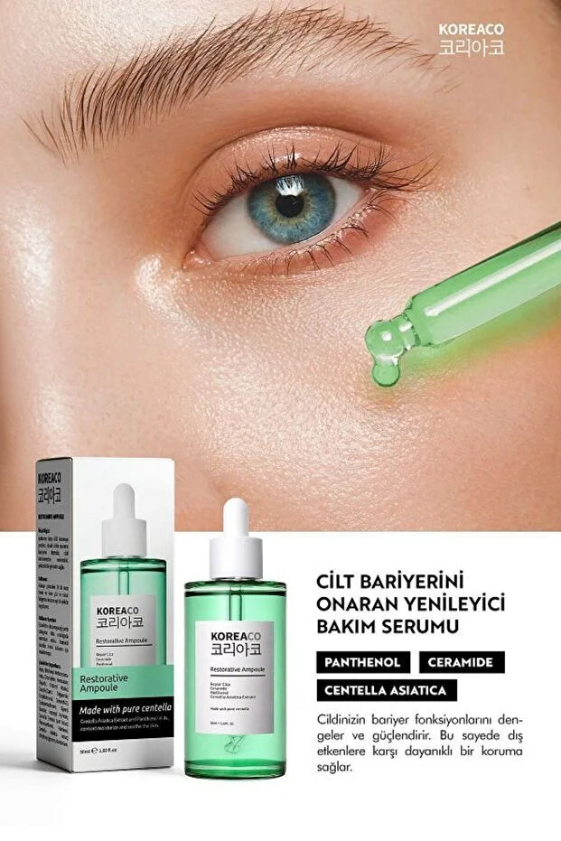 KOREACO Centella & Cica & Ceramide - Repairing, Brightening, 24 Hour Moisturizing Ampoule