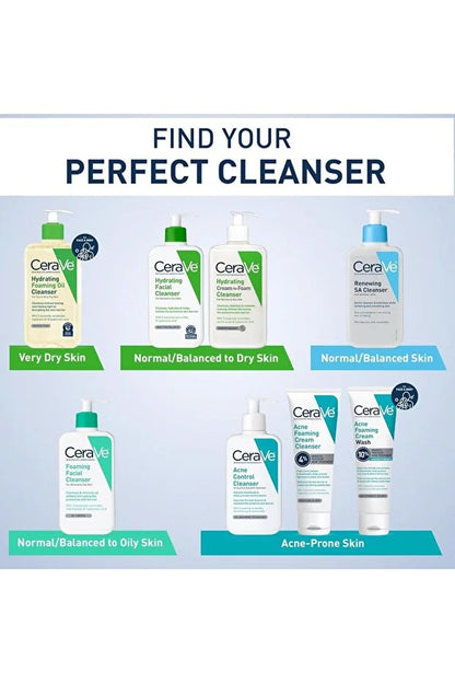 CeraVe SA Cleanser – Salicylic Acid Face Wash with Hyaluronic Acid, Niacinamide & Ceramides 8oz