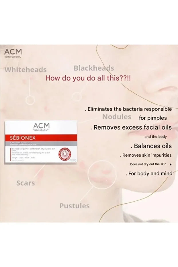 ACM Laboratoire dermatologique SEBIONEX Purifying dermatological bar 100g