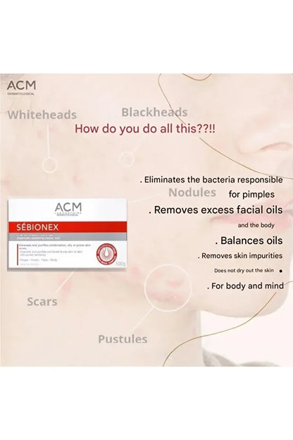 ACM Laboratoire dermatologique SEBIONEX Purifying dermatological bar 100g