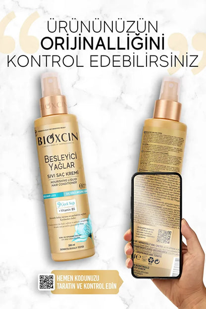 Bioxcin Nourishing Oils Liquid Conditioner 200 ml - Sulfate-Free. Dry and Damaged Hair Hair Loss Snow