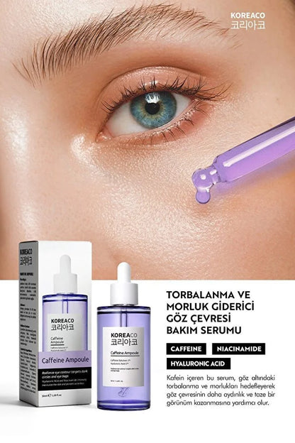 KOREACO Caffeine Ampoule Gözaltı Torba & Koyu Halka Karşıtı