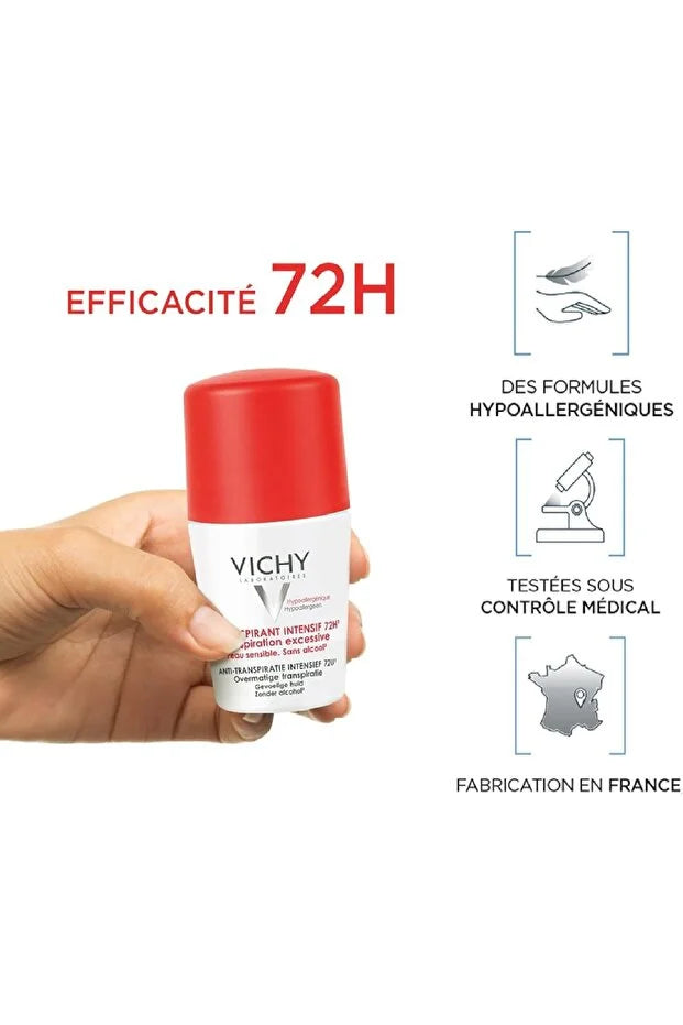 Vichy Vichy 72 Hours Excessive Transpiration Deodorant Roll-On (2 x 50ml) pieces