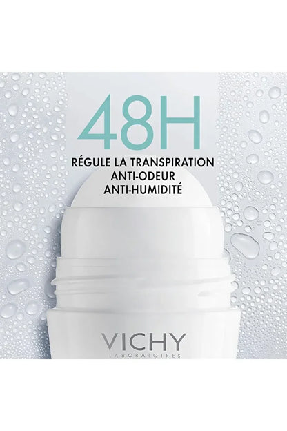 Vichy Deodorant Roll-on For Intense Perspiration Control, 48h Protection, Hypoallergenic, 50ml