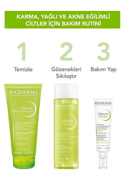 Bioderma Sebium Lotion 200ml - Pore Firming, Anti-Blackhead Purifying Salicylic Acid Tonic