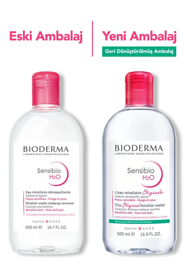 Bioderma Sensibio H2O Micellar Make-Up Cleansing Water for Sensitive and Normal Skin 500 ml