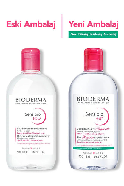 Bioderma Sensibio H2O Micellar Make-Up Cleansing Water for Sensitive and Normal Skin 500 ml
