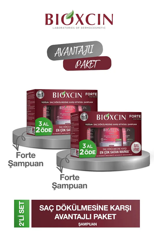 Bioxcin Forte Shampoo 3 Piece Set