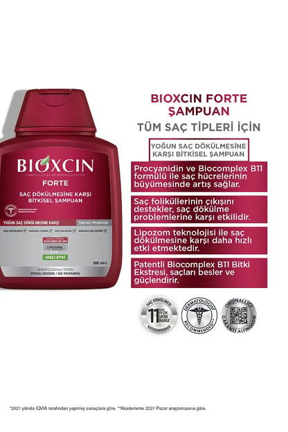 Bioxcin Forte Shampoo 3 Piece Set