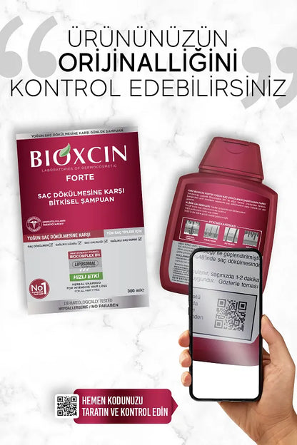 Bioxcin Forte 300 ml Shampoo - Intensive Shedding Shampoo All Hair Types