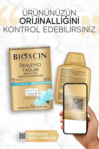 Bioxcin Nourishing Oils Shampoo for Dry and Damaged Hair 300 Ml-