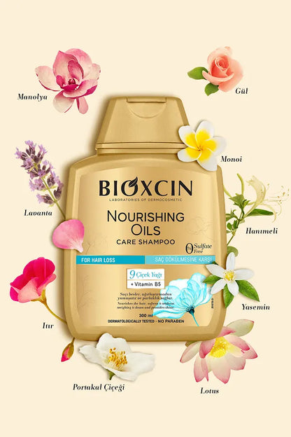 Bioxcin Nourishing Oils Shampoo for Dry and Damaged Hair 300 Ml-