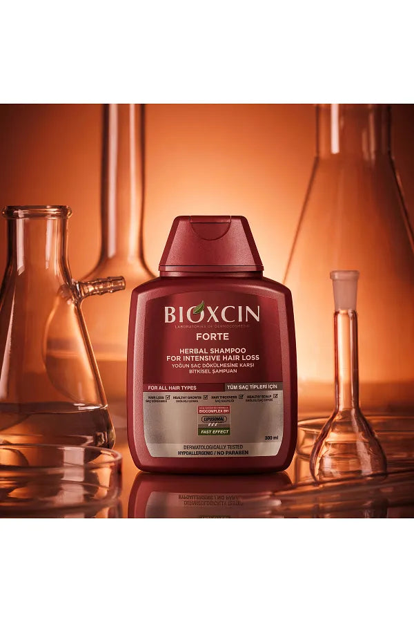Bioxcin Forte Intensive Anti-Hair Loss 4 Pieces 300ml Herbal Shampoo + 1 Piece 100ml Gel Gift