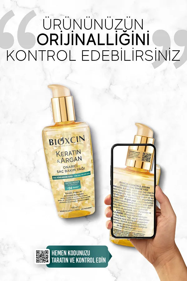 Bioxcin Keratin Argan Hair Care Cream - 150 ml/250 ml Nourishing and Repairing Oil