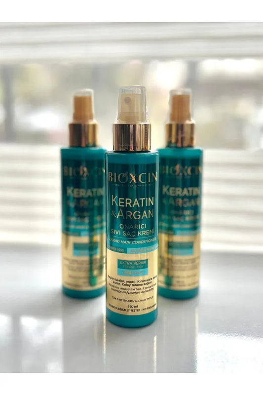 Bioxcin 150 ml Keratin and Argan Repair Liquid Conditioner - Set of 3